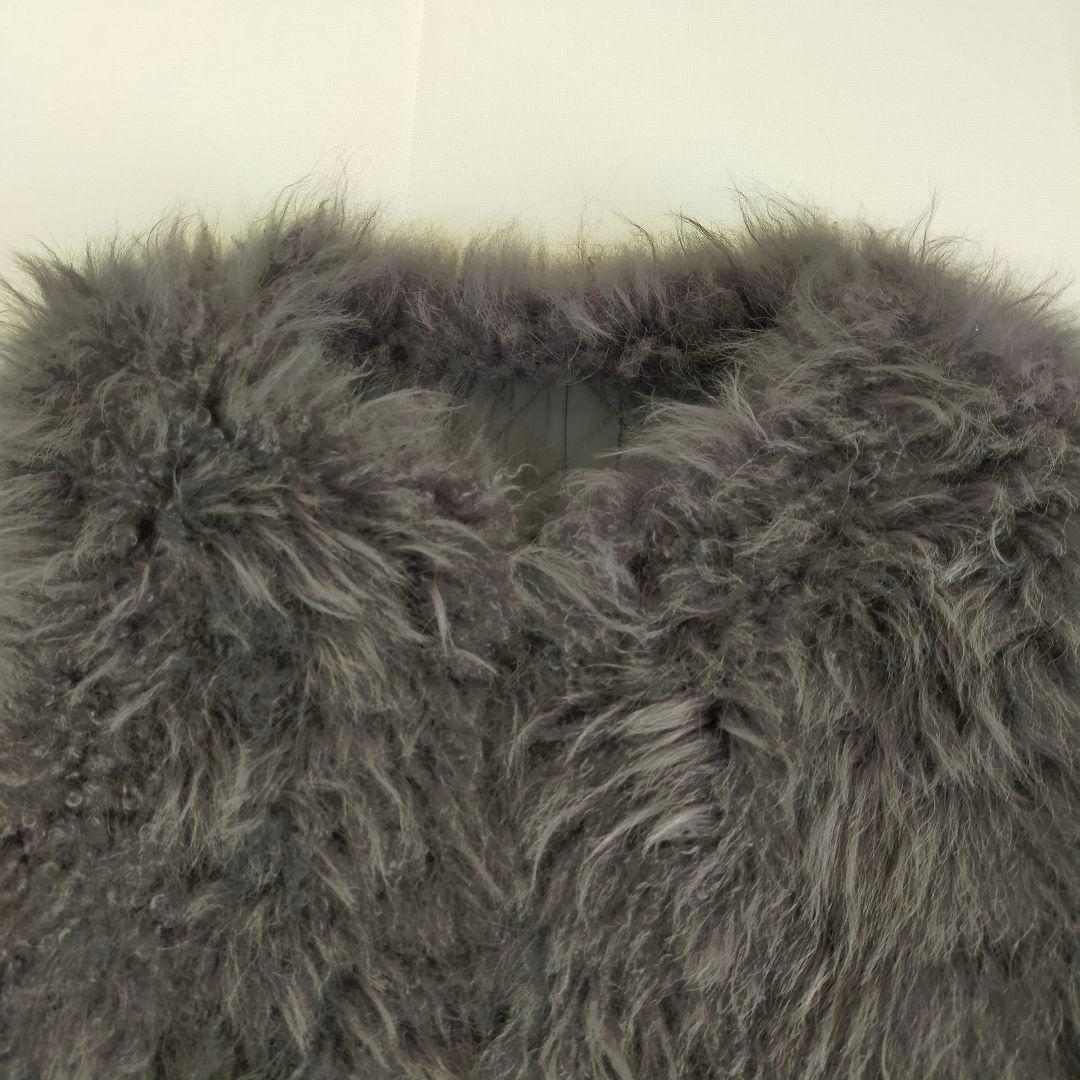 ダーマコレクション　DAMA collection カシミヤファーベスト　グレー