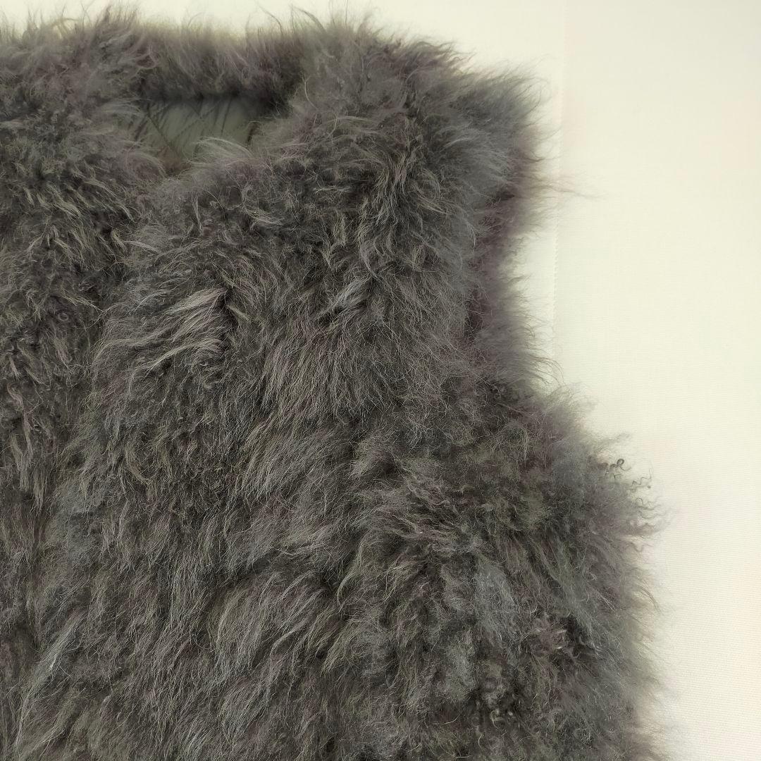 ダーマコレクション　DAMA collection カシミヤファーベスト　グレー