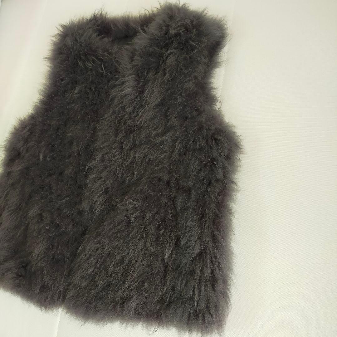 ダーマコレクション　DAMA collection カシミヤファーベスト　グレー