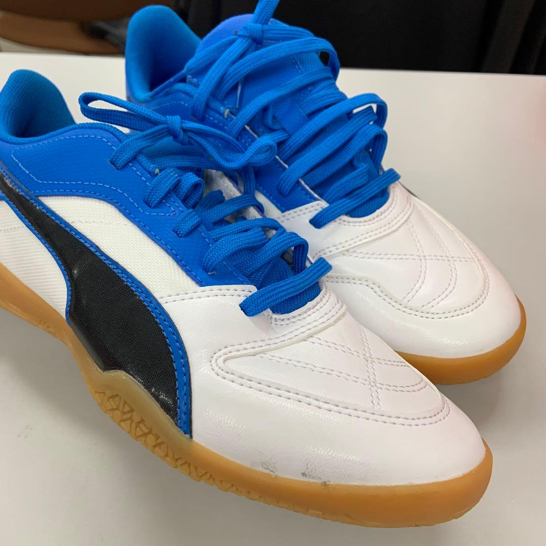 Puma フットサルシューズ 青/白/黒