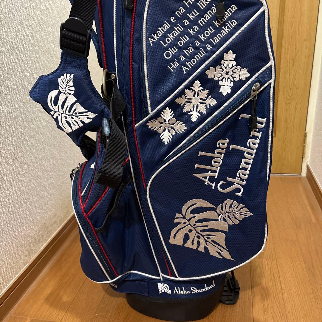 激レア：アロハ・スタンダード　スタンド付きキャディバッグ ネイビー