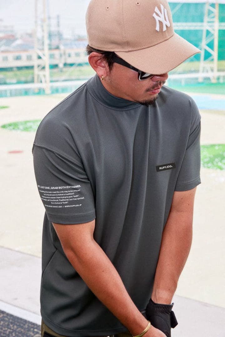 RUFFLOG　ラフロッグ　モックネック　シャツ　サイズL グレー
