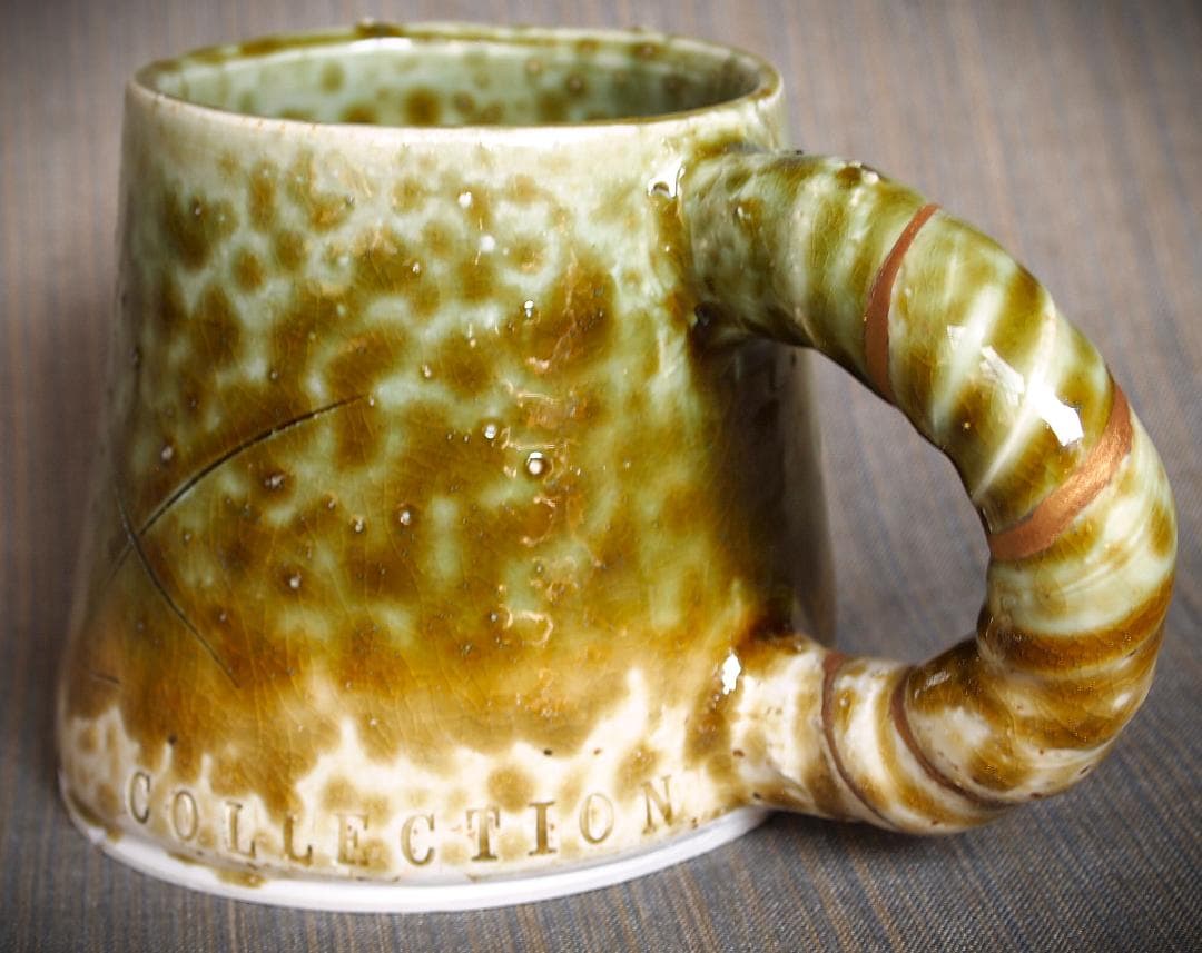 希少作★鯉江良二★織部マグカップ★KIRIN　MUG　COLLECTION