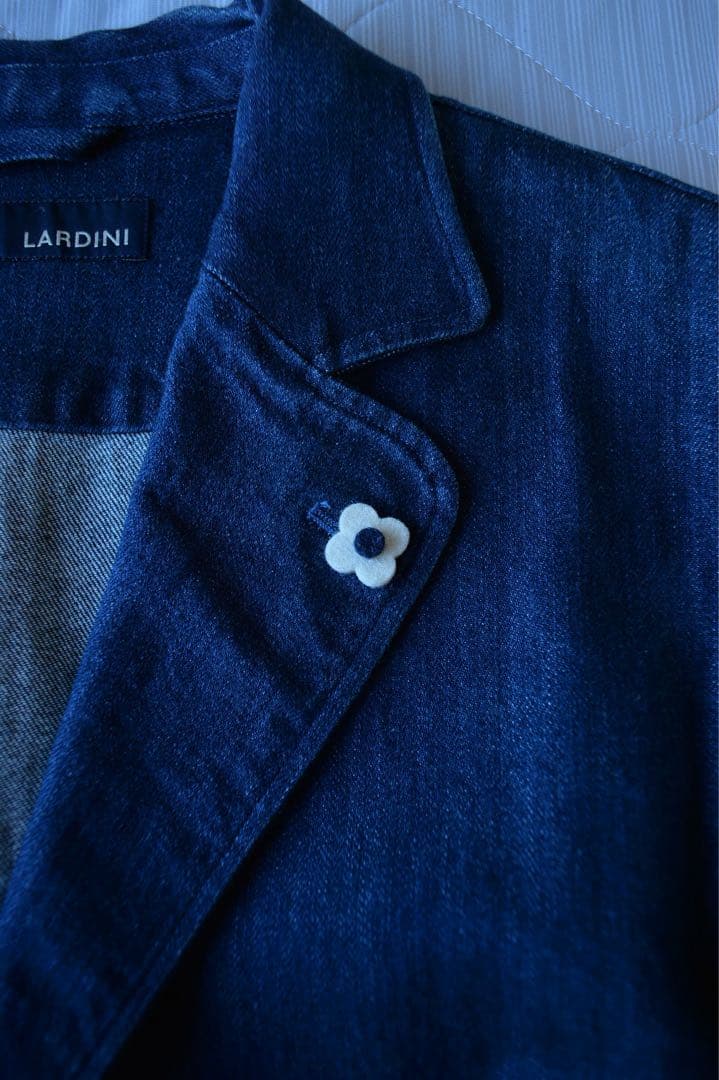 （PURI）【希少XL】LARDINI デニム 3B アンコンジャケット