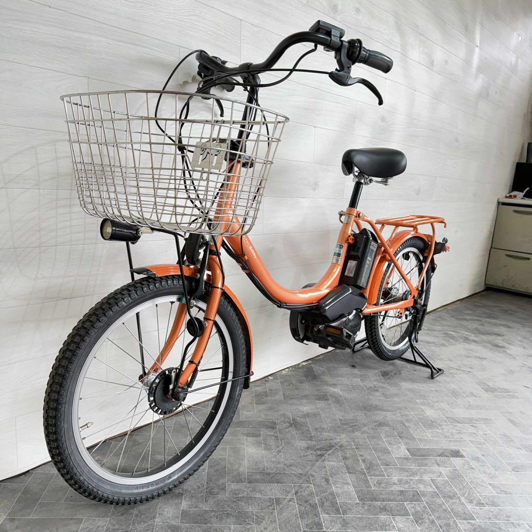 オレンジ 電動アシスト自転車 シティタイプ
