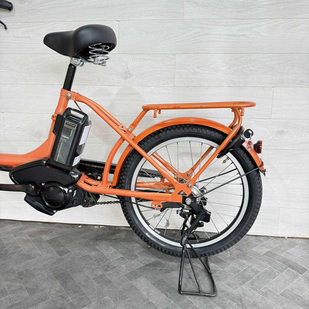 オレンジ 電動アシスト自転車 シティタイプ