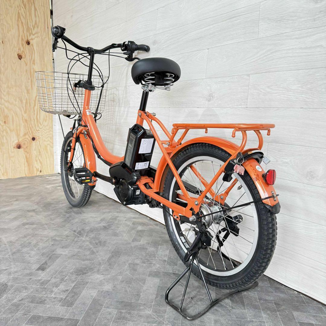 オレンジ 電動アシスト自転車 シティタイプ