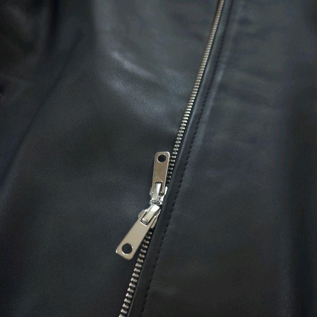 美品 ユナイテッドトウキョウ ライダースジャケット シングル ラムレザー 黒 S
