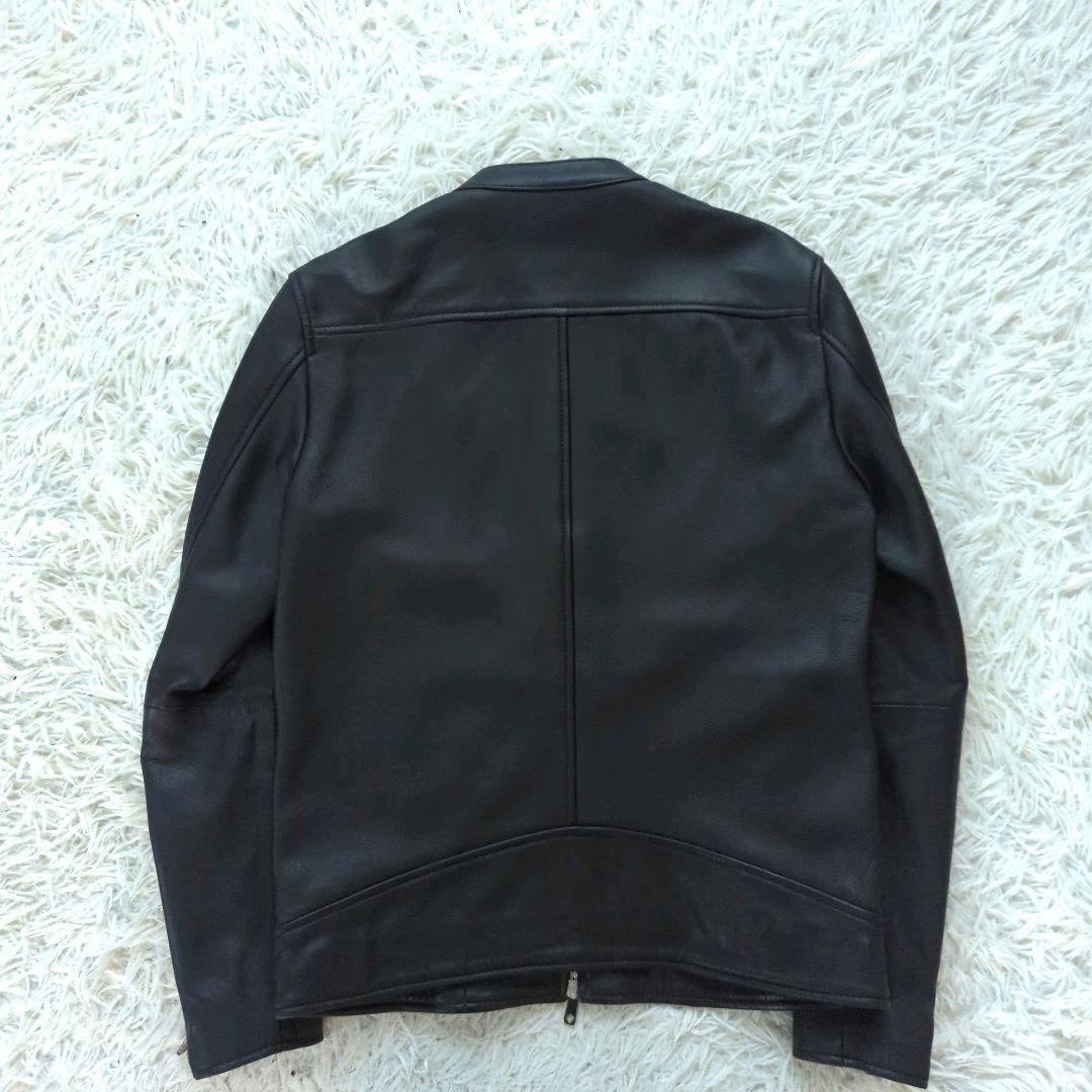 美品 ユナイテッドトウキョウ ライダースジャケット シングル ラムレザー 黒 S