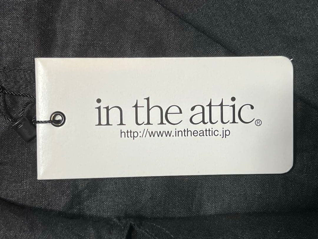 in the attic 麻ライダース　ジャケット　黒　サイズM