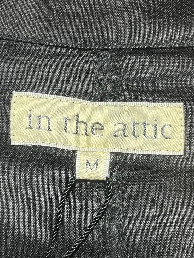 in the attic 麻ライダース　ジャケット　黒　サイズM
