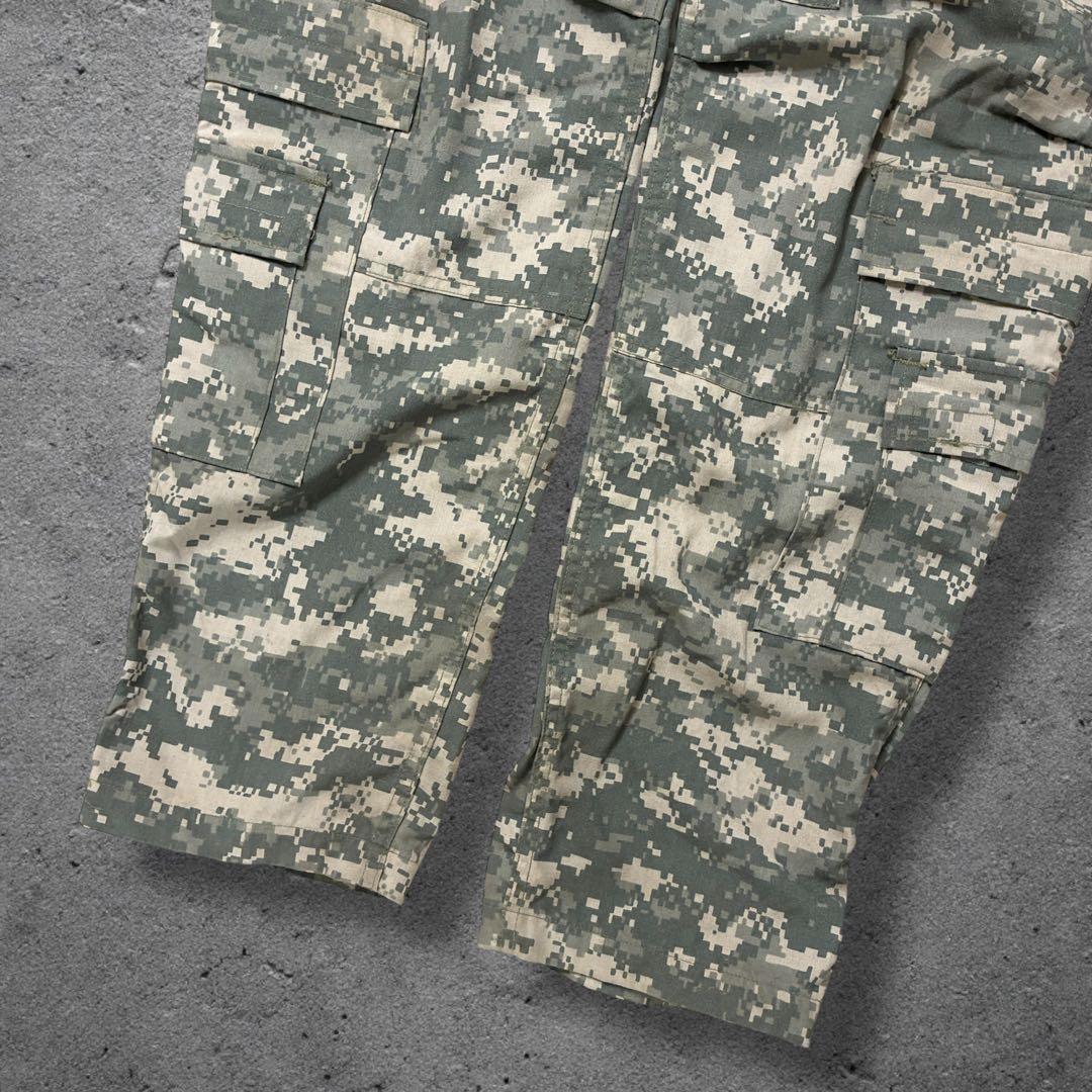 米軍実物ACUカーゴパンツ実寸W33デジカモ M-Lミリタリー 古着アラミド繊維