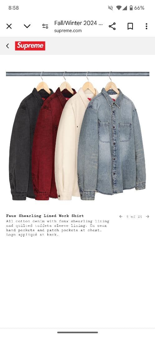 あ*様 Supreme Faux Shearling Lined Work Sh