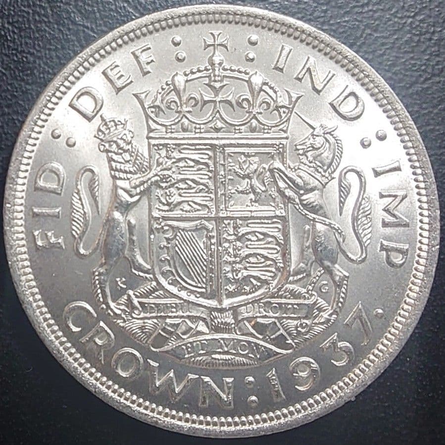 1937年 イギリス クラウン銀貨 ジョージ6世の戴冠式記念銀貨 IND IMP