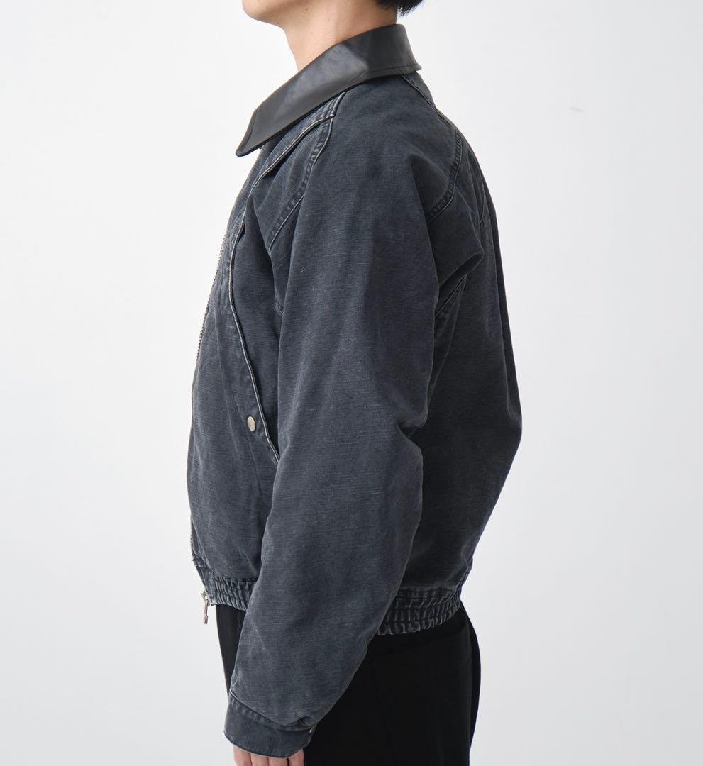 ジャケット・アウター NVRFRGT/Leather collar utility jacket