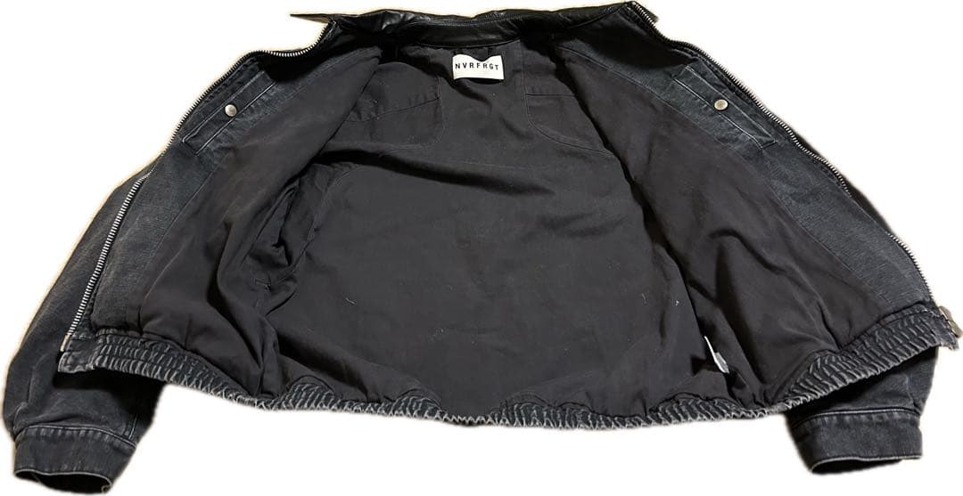 ジャケット・アウター NVRFRGT/Leather collar utility jacket