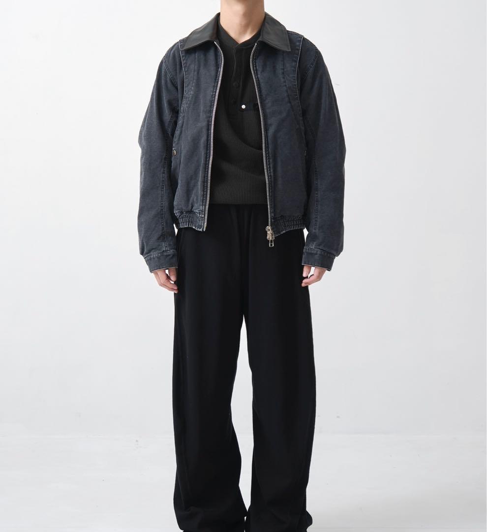 ジャケット・アウター NVRFRGT/Leather collar utility jacket