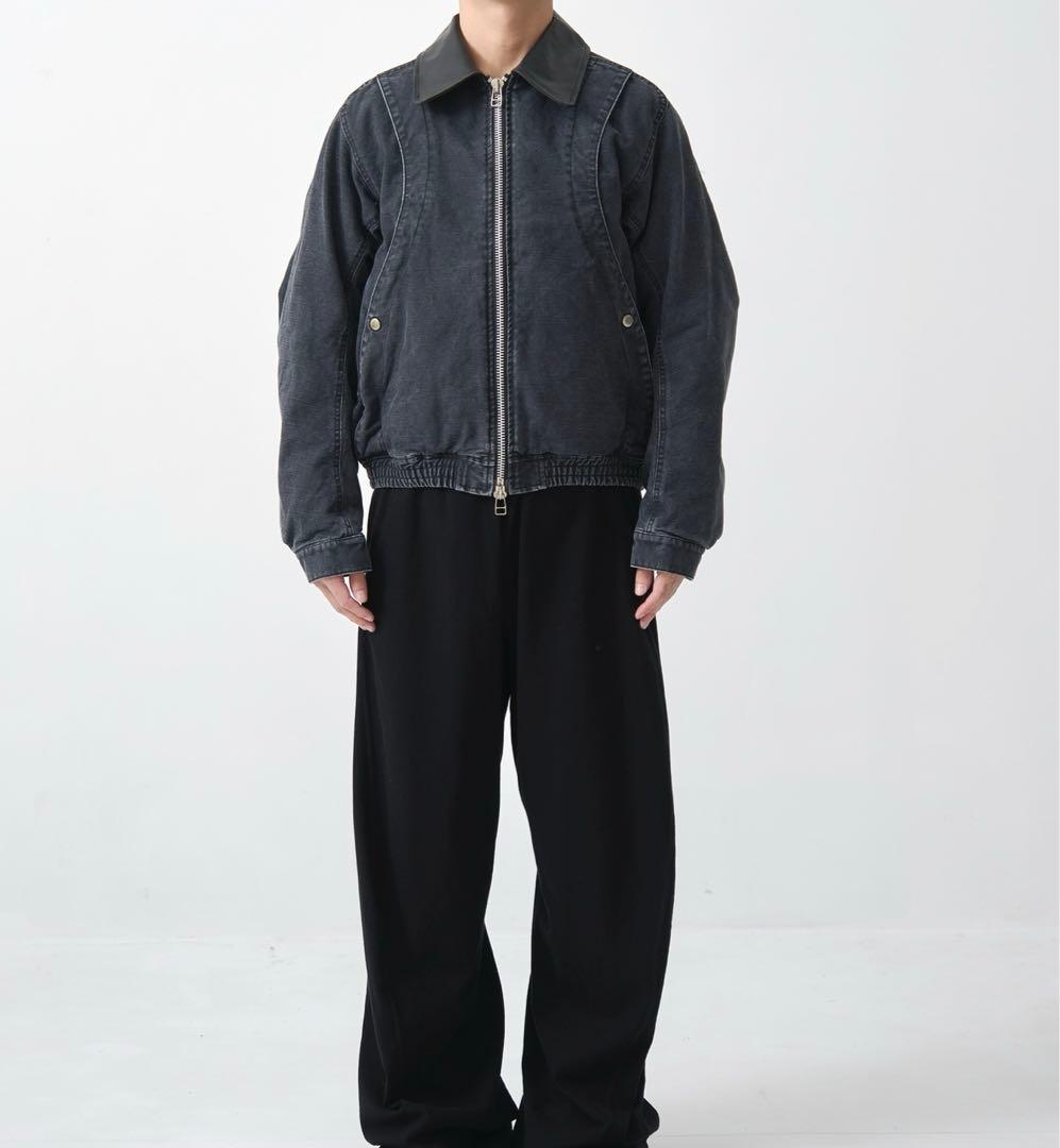 ジャケット・アウター NVRFRGT/Leather collar utility jacket