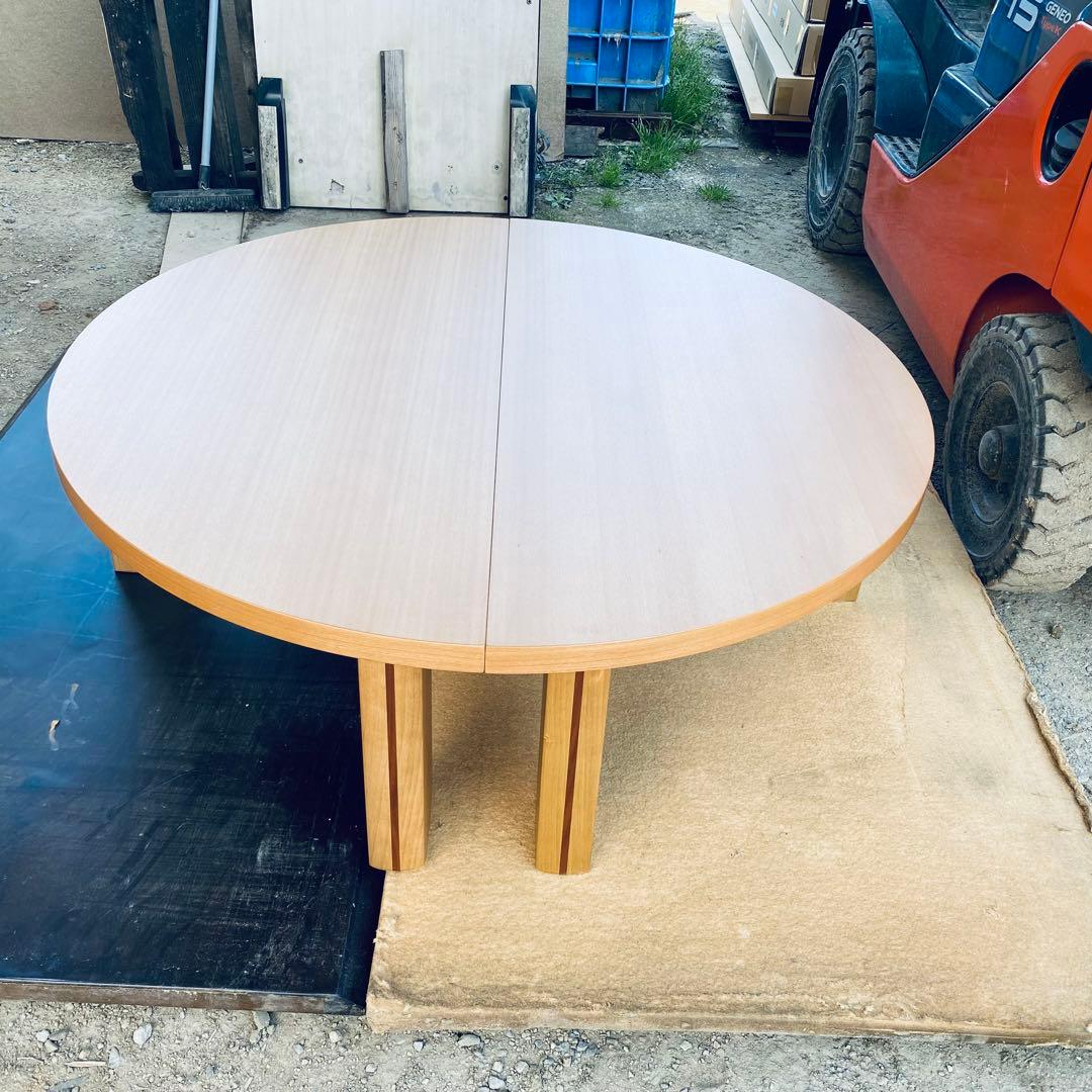 半円型リビングテーブル2本セット折りたたみ脚・日本製