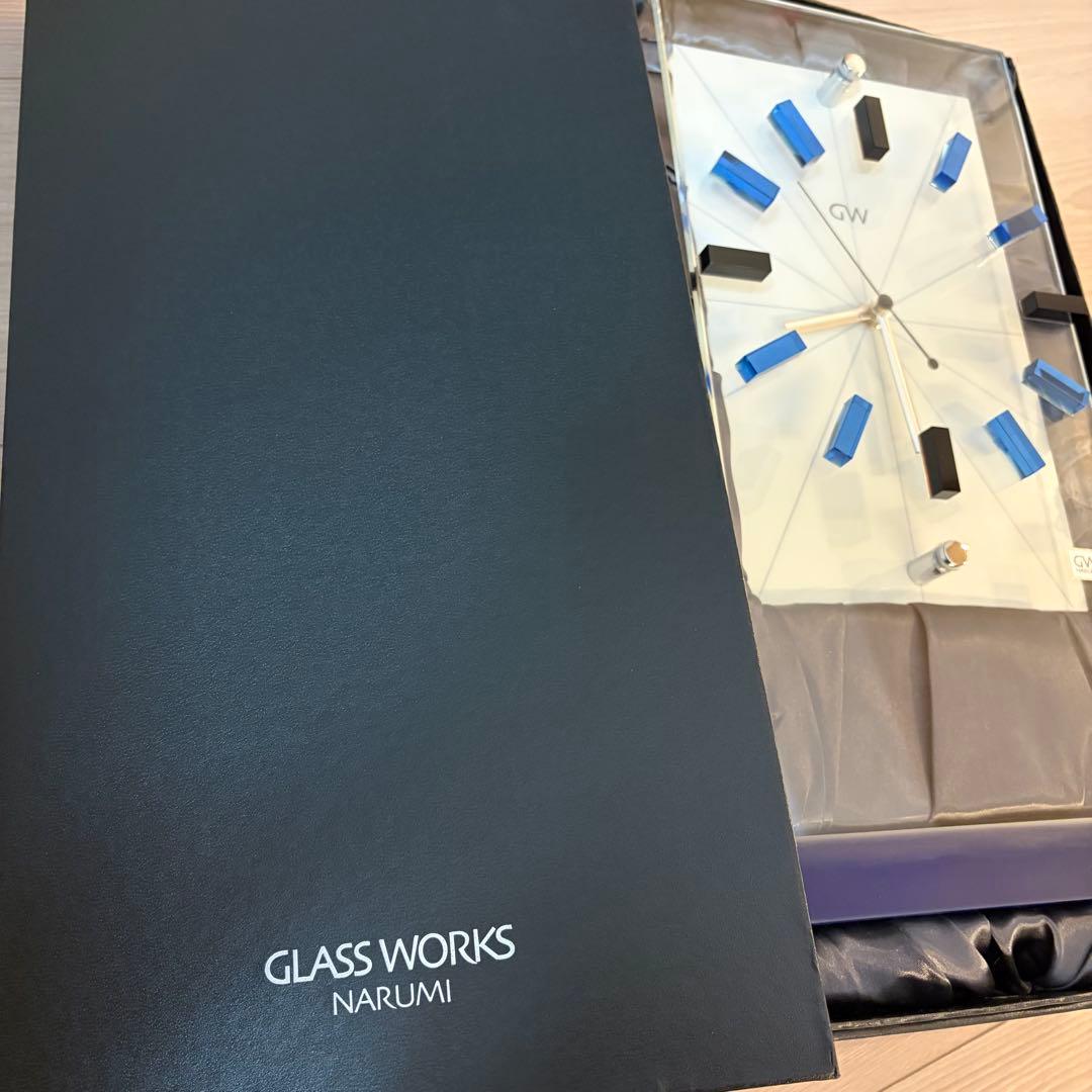 NARUMI 置時計 振り子時計 クリスタル時計GRASS WORKS リンツ