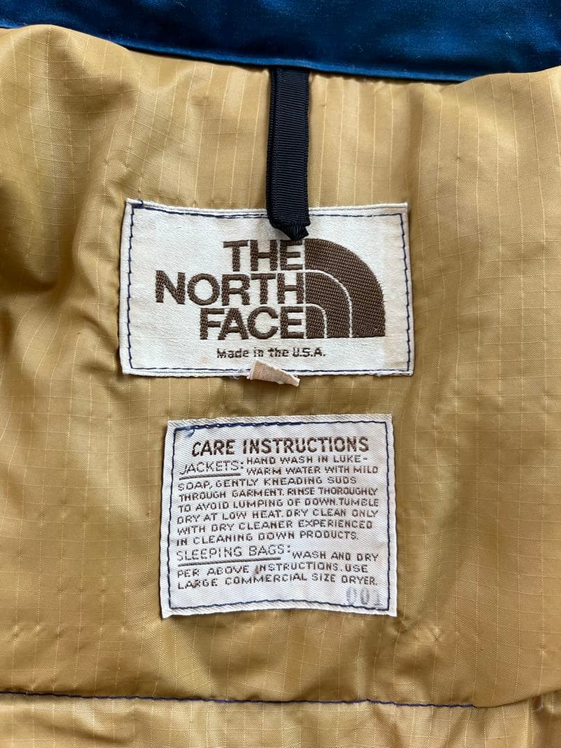 70s 80s THE NORTH FACE ダウンベスト 茶タグ　Mサイズ