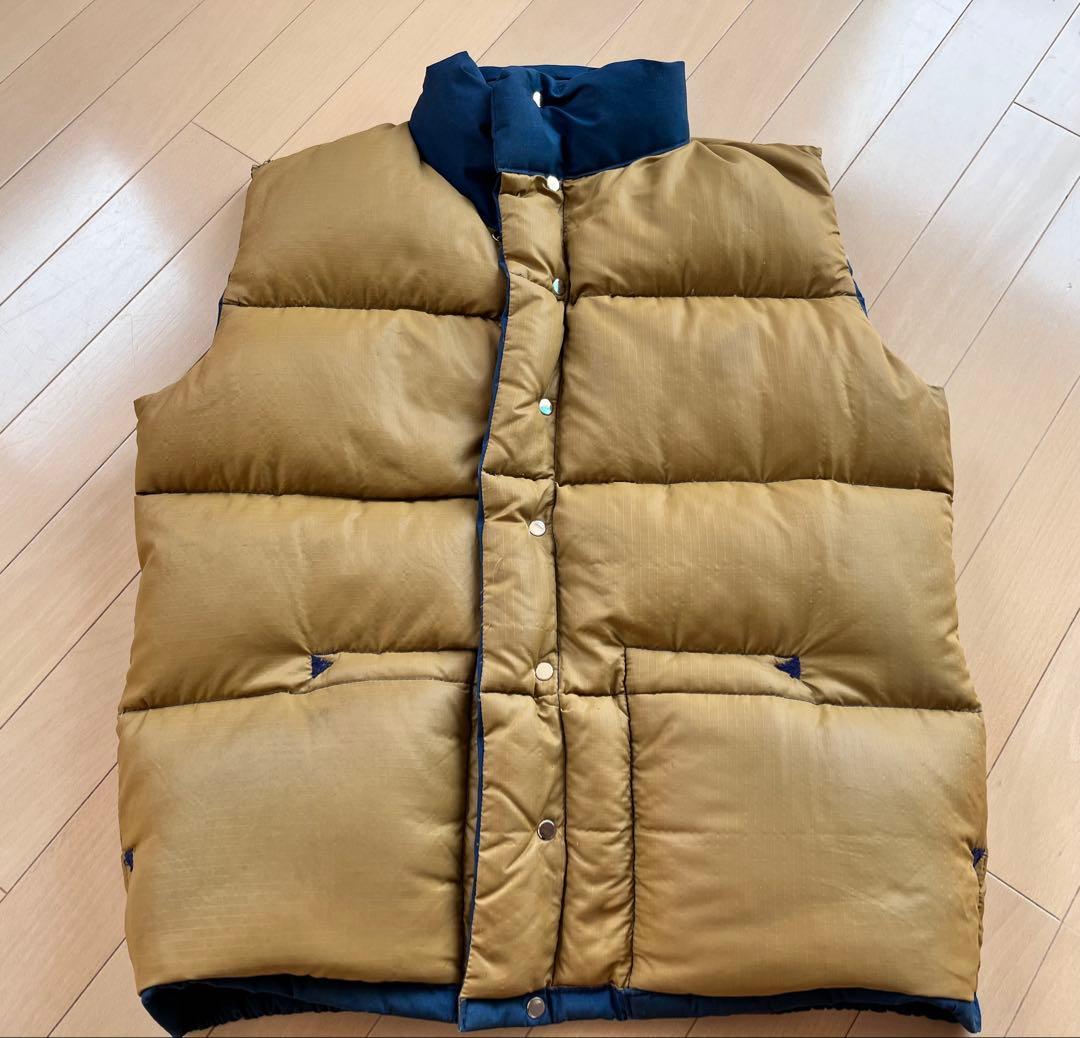 70s 80s THE NORTH FACE ダウンベスト 茶タグ　Mサイズ