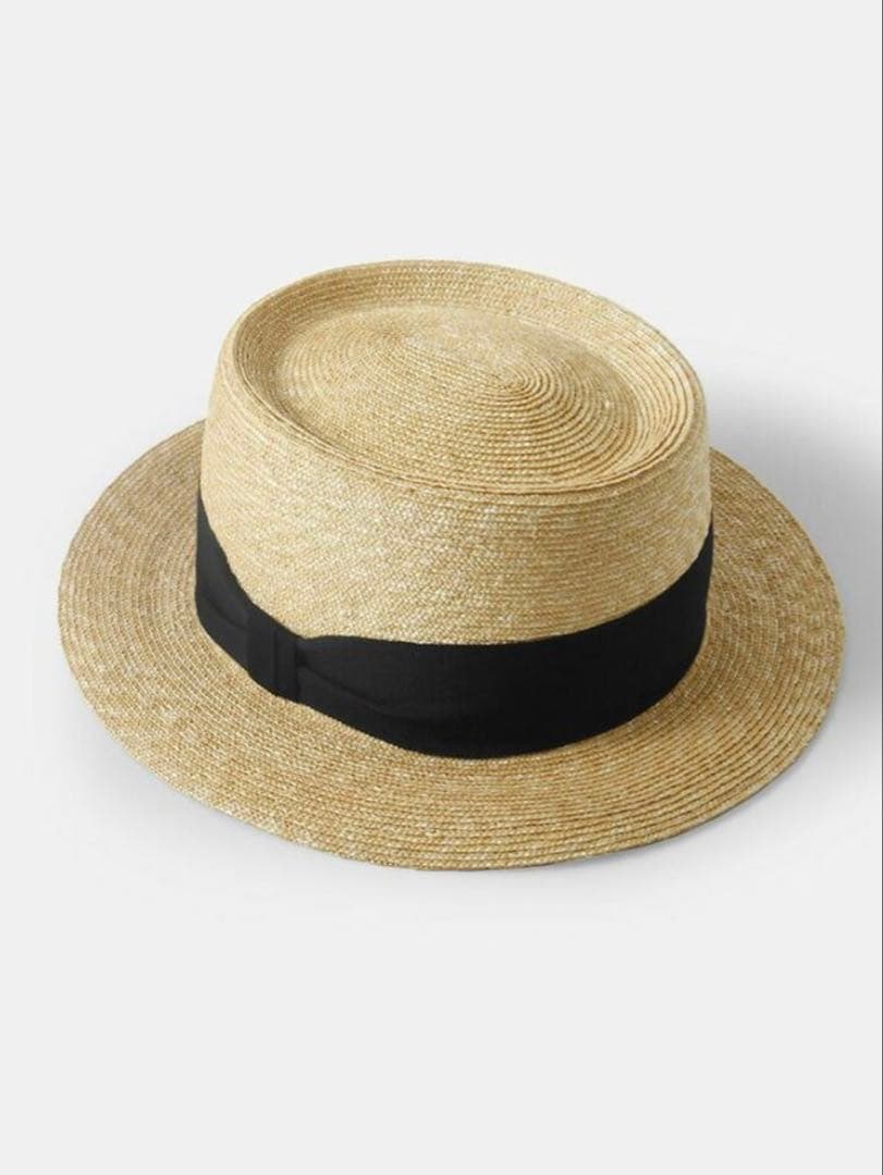 Nine Tailor グログランリボン ストローハット “Lanta Hat\"