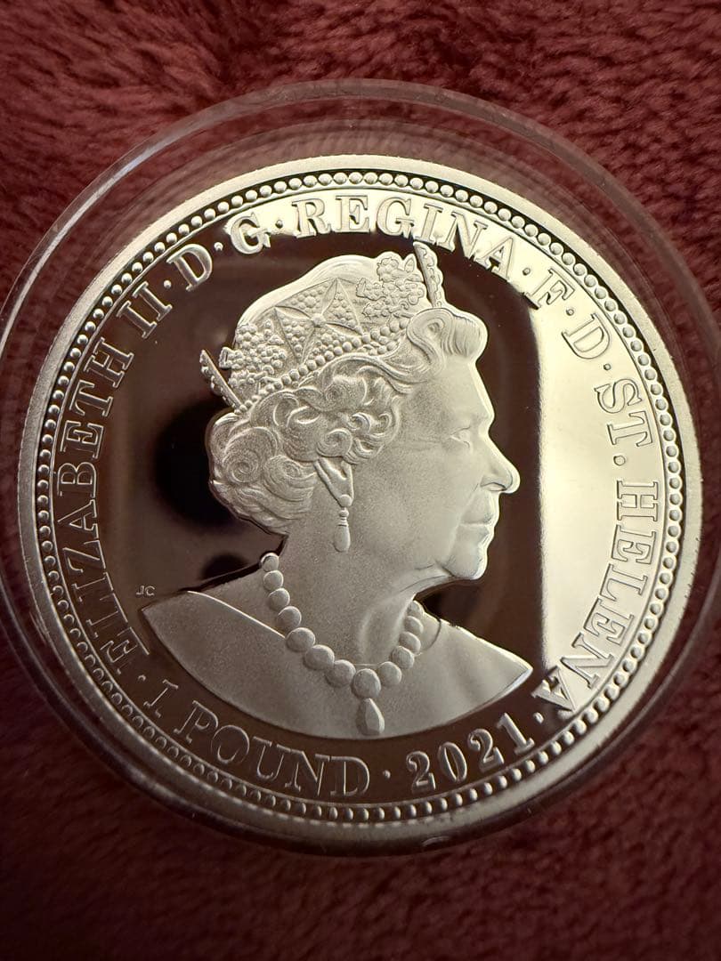 銀貨 スリーグレイセス 2021年 セントヘレナ 1POUND