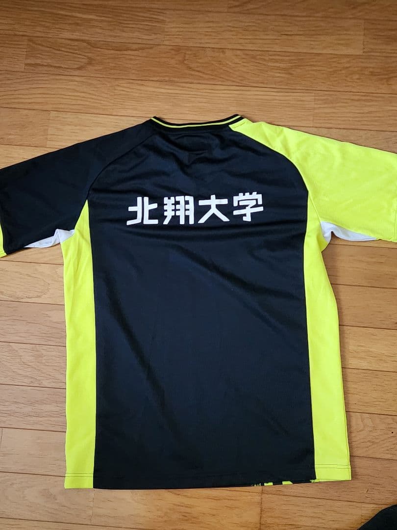 ミ*ル様 YONEX バドミントンウェア Lサイズ 黒/黄 北翔大学