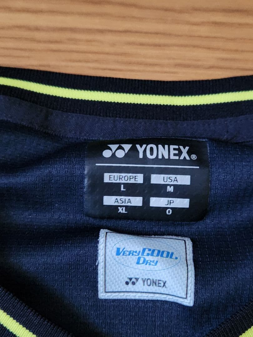 ミ*ル様 YONEX バドミントンウェア Lサイズ 黒/黄 北翔大学