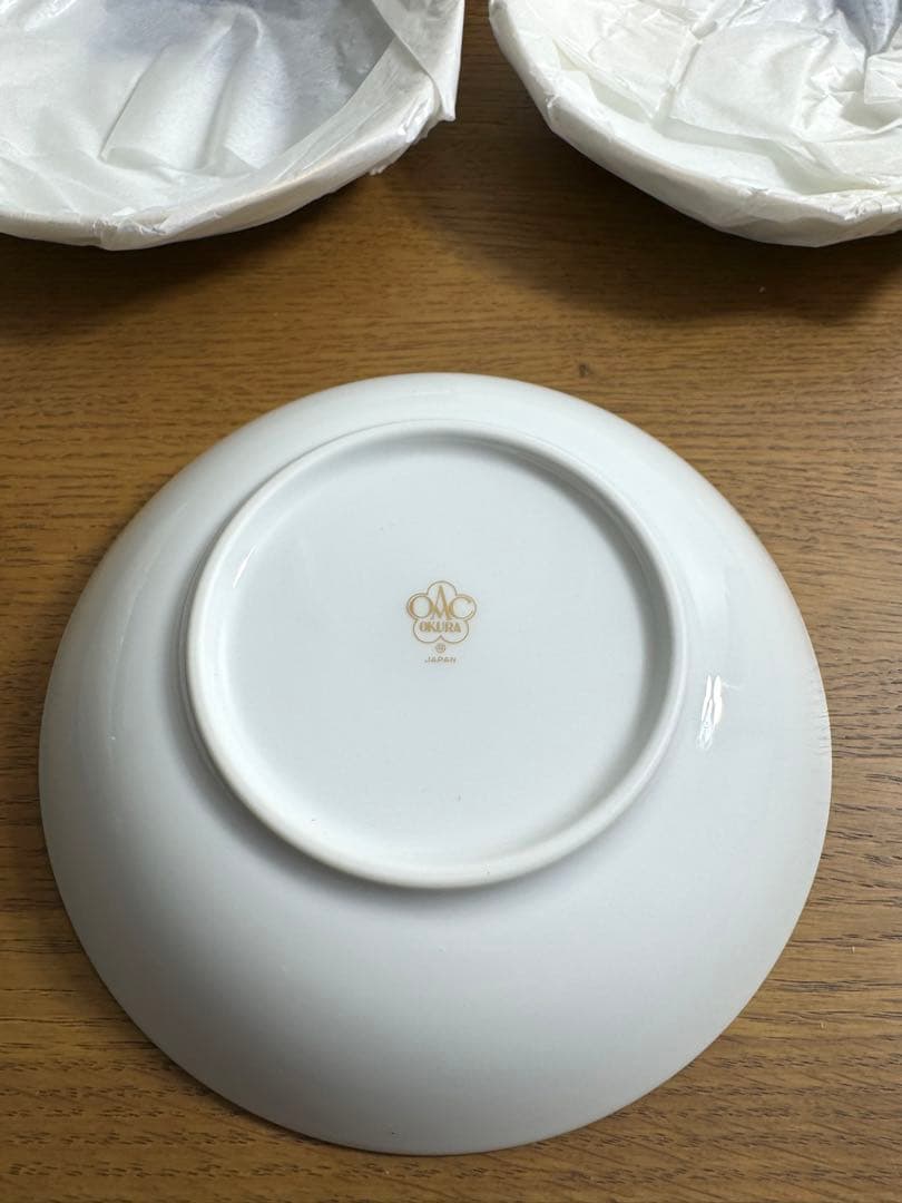 大倉陶園　ブルーローズ　ミート皿　5枚セット　未使用品　共箱