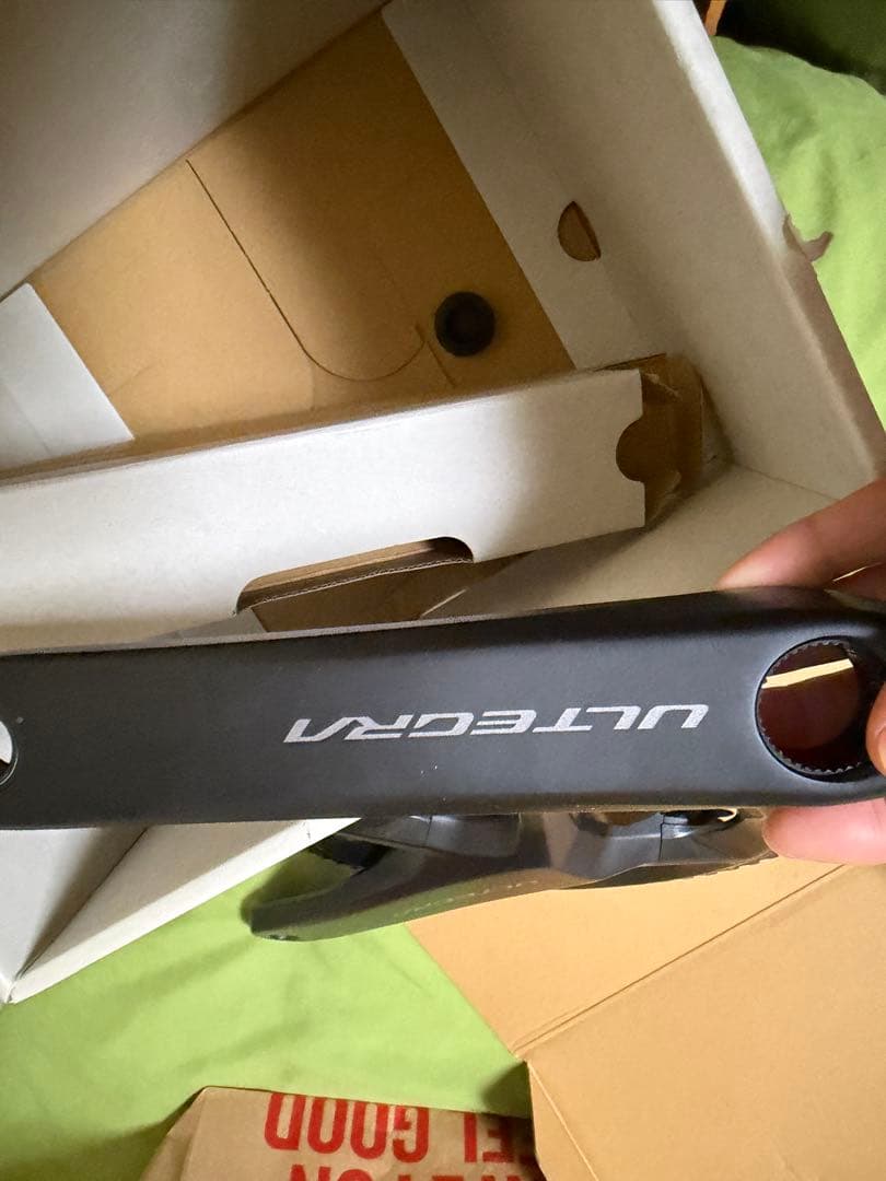 SHIMANO ULTEGRA クランクセット ブラック中古。美品