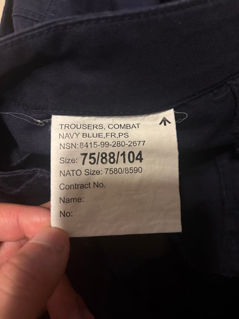 【極美品】イギリス軍 ロイヤルネイビー カーゴパンツ  Navy