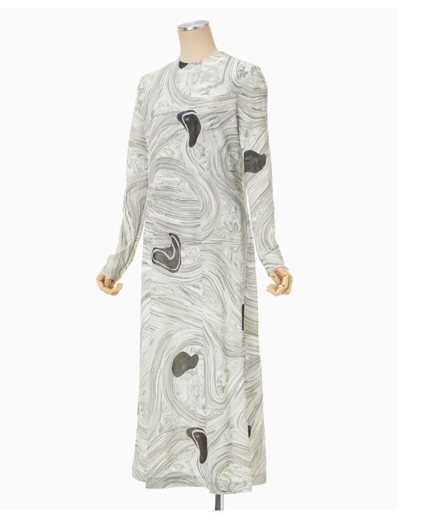 ワンピース Marble Print Jersey Dress - grey