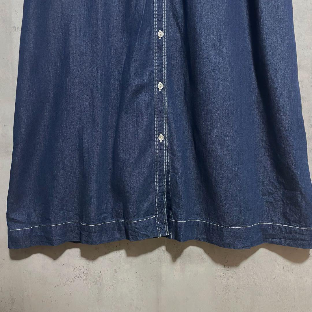 PLUS OTO.HA　プラスオトハ　 ステッチ　テンセルデニムシャツワンピース
