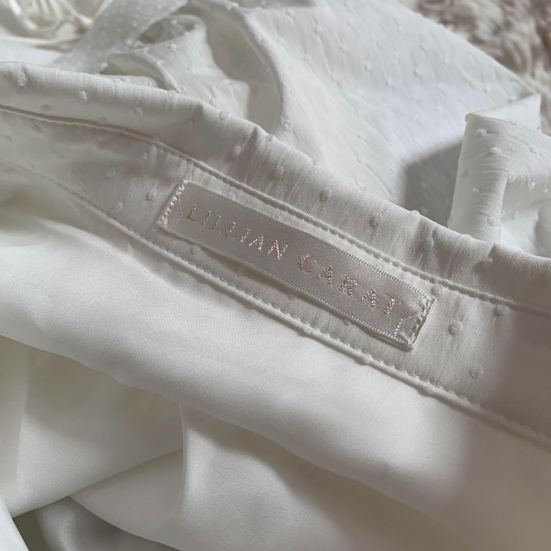 美品✨Lillian Carat フラワーモチーフシャツワンピース