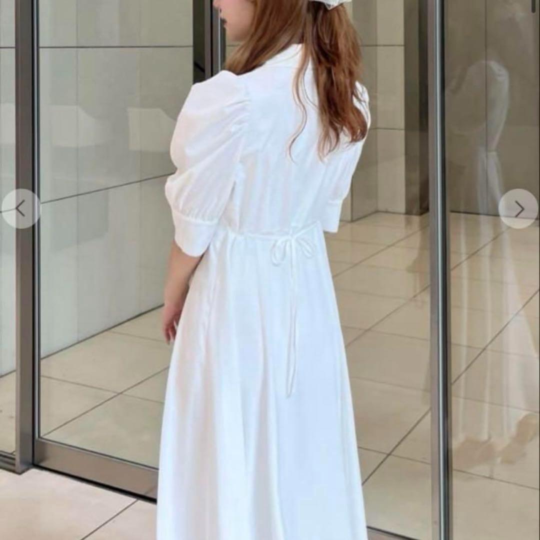 美品✨Lillian Carat フラワーモチーフシャツワンピース