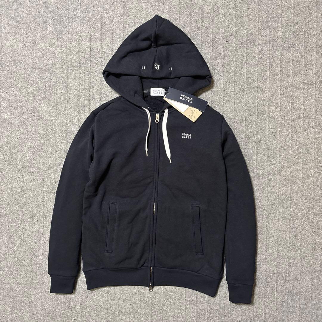 サイズ 1★新品 パーリーゲイツ パーカー 紺 055-3962302 単