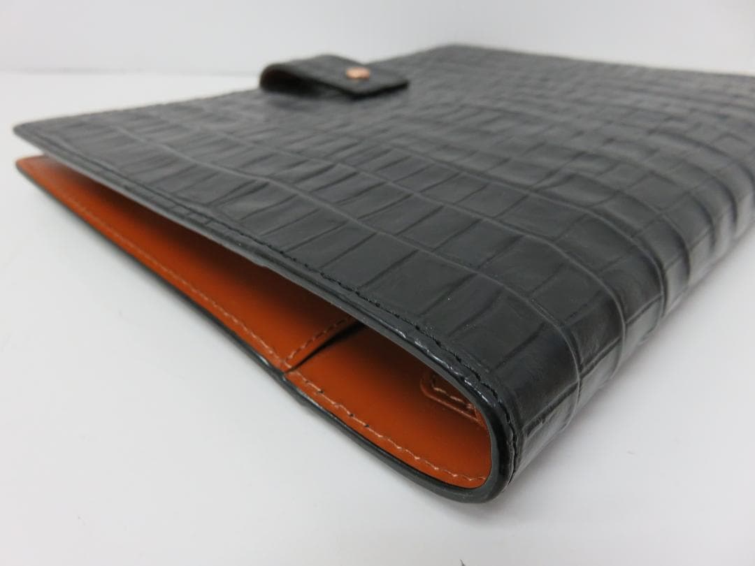アシュフォード ASHFORD クロコダイル型押し レザー システム手帳 A5