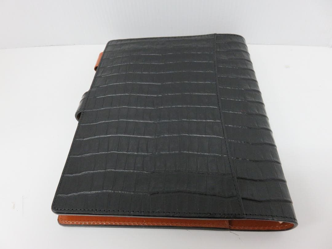 アシュフォード ASHFORD クロコダイル型押し レザー システム手帳 A5