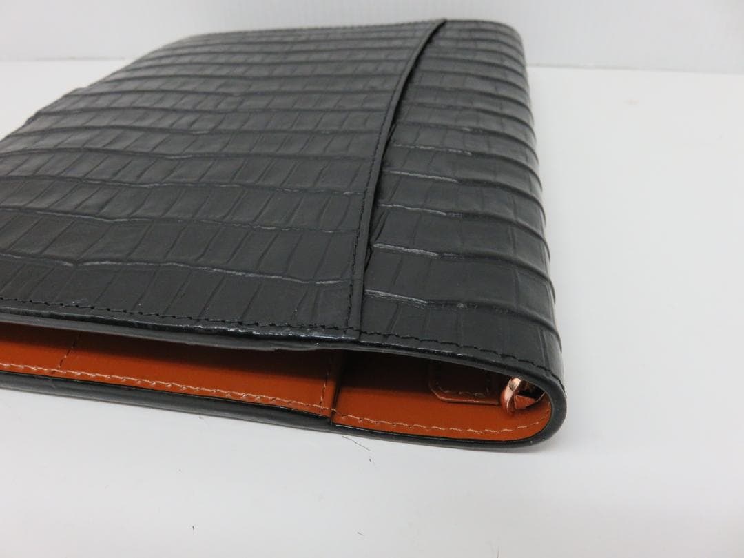 アシュフォード ASHFORD クロコダイル型押し レザー システム手帳 A5