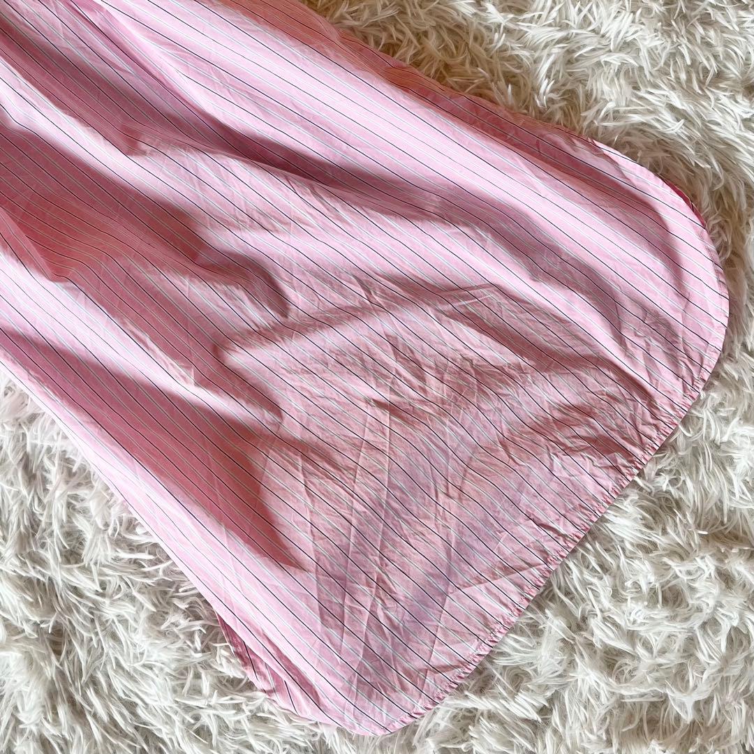 極美品✨ ローレンラルフローレン ストライプ シャツワンピース Aライン マキシ