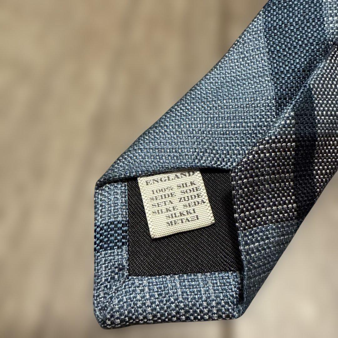 BURBERRY バーバリー ネクタイ ノバチェック ブルー ネイビー 美品