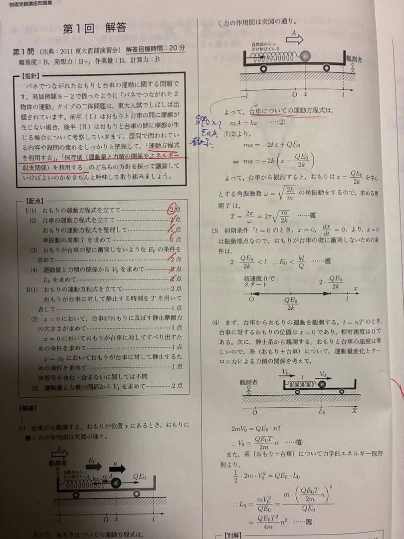 物理受験講座 問題集 高3 鉄緑会　物理