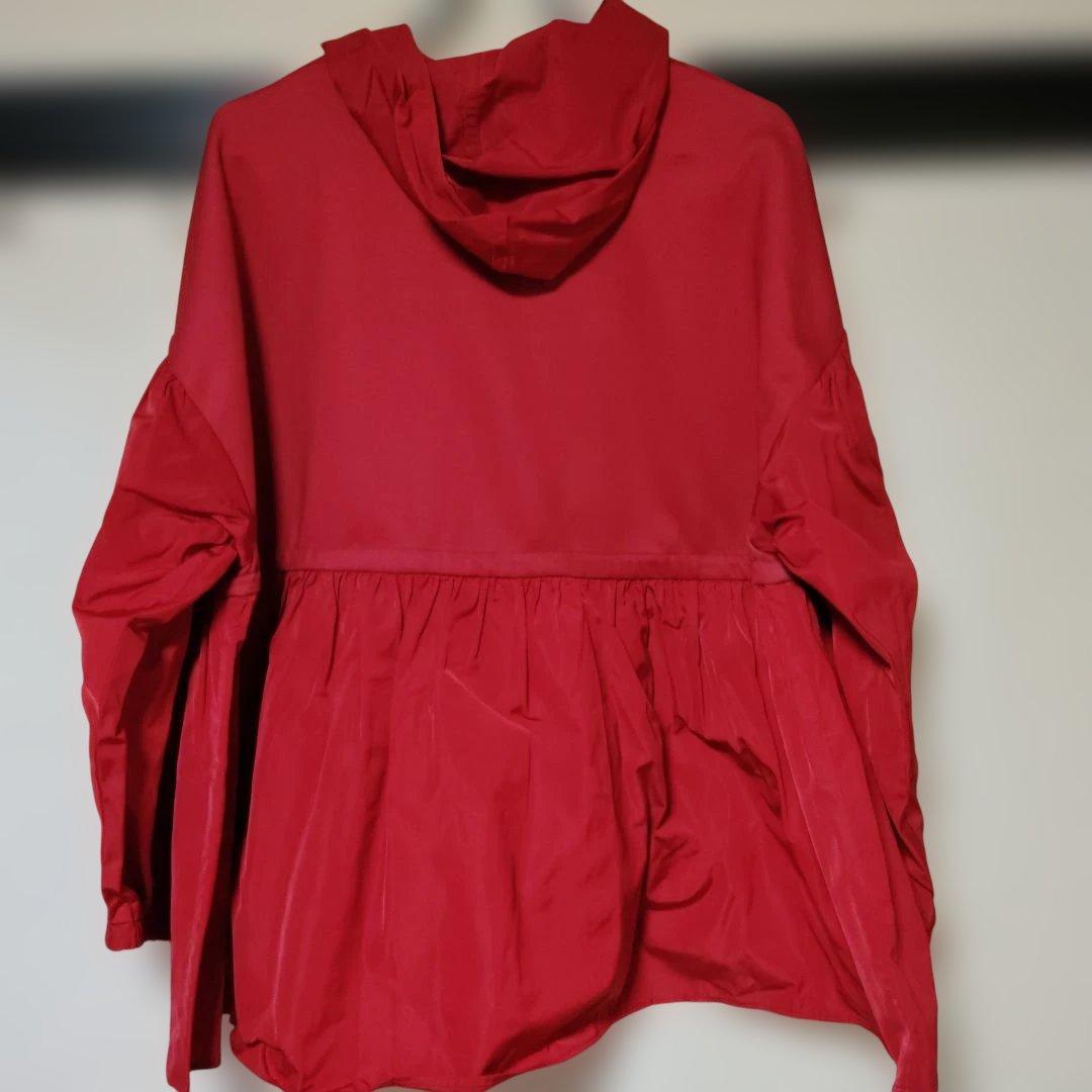 SuperBeautyギャザーデザインパーカー42RED