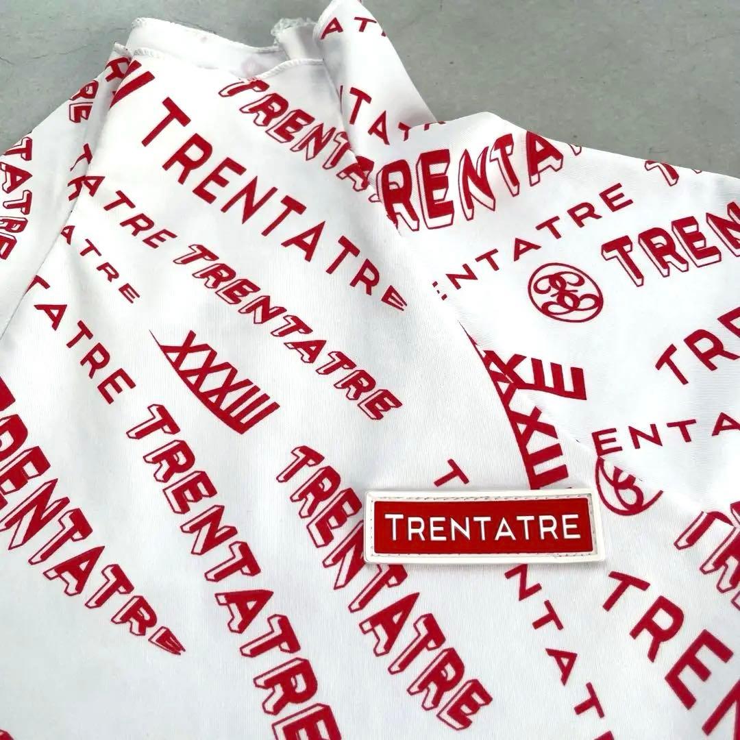 【新品タグ付】TRENTATRE トレンタトレ 総柄 ハイネックストレッチシャツ