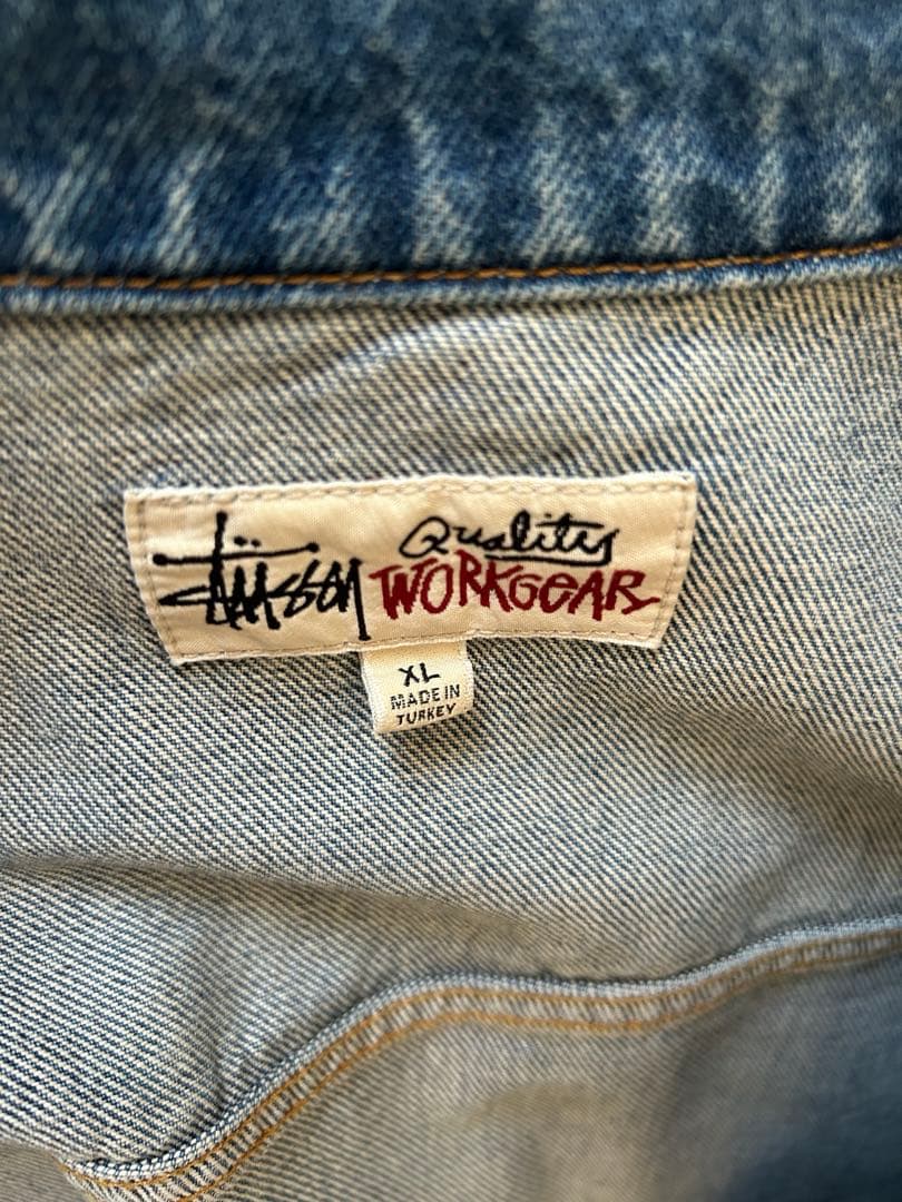 STUSSY デニムジャケットZIP WORK JACKET DENIM XL