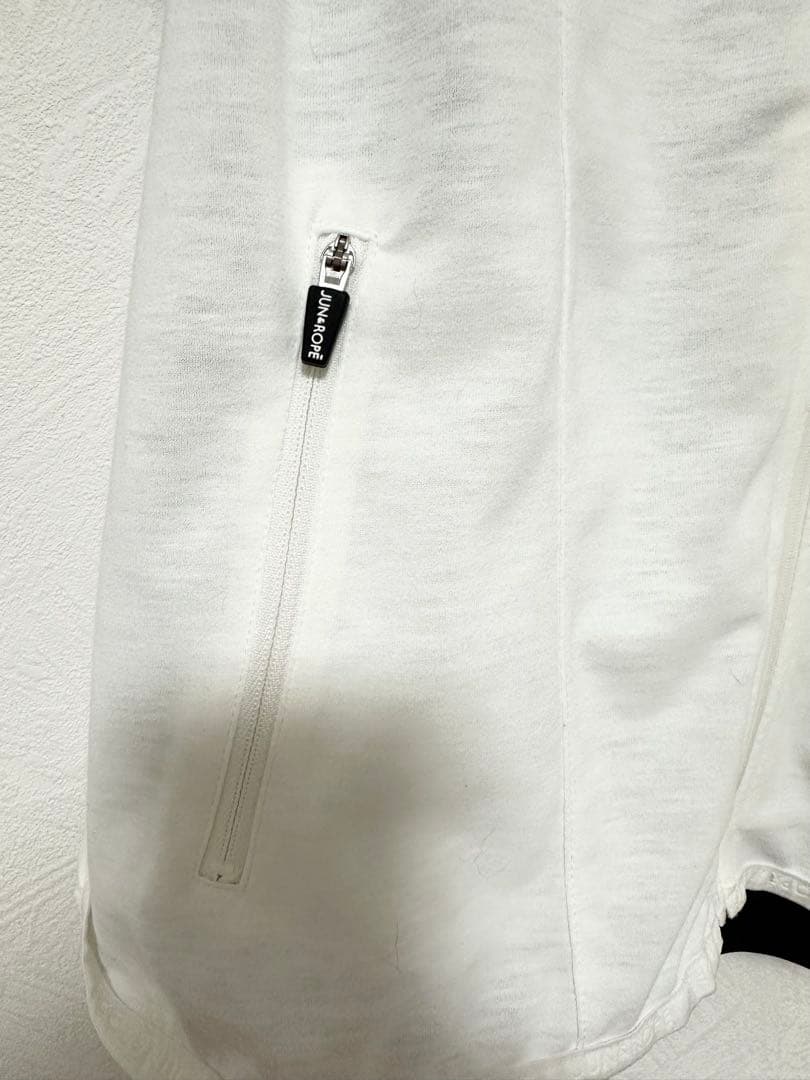 JUN&ROPE レディース フード付きベスト ホワイト