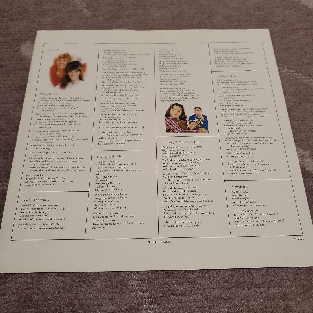 カーペンターズ 全5枚 LPレコード