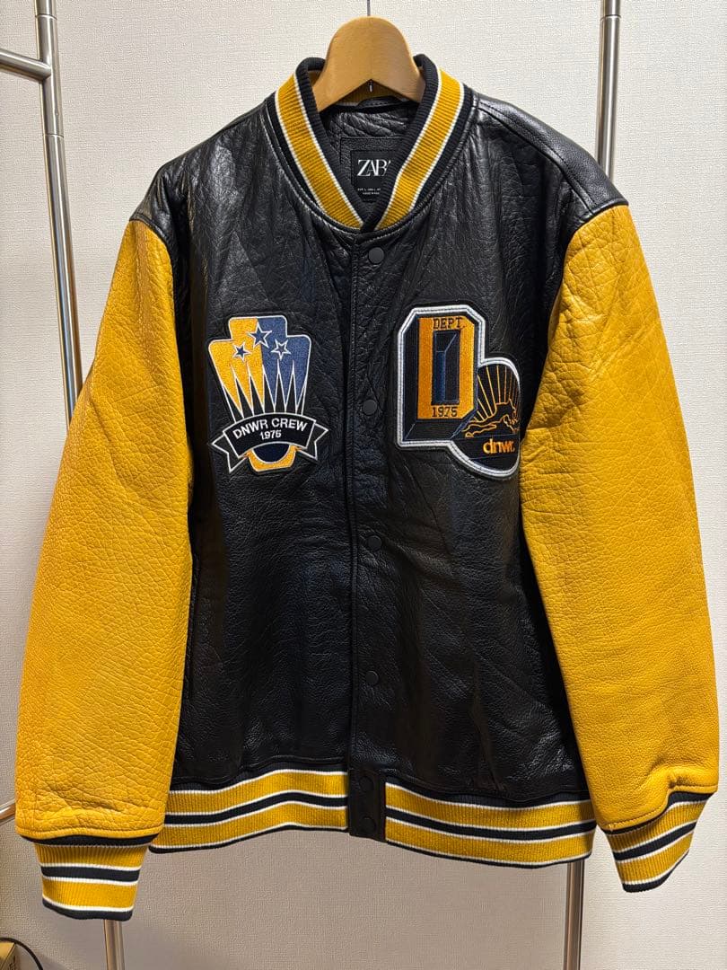 【値下げ】ZARA レザー スタジャンジャケット Lサイズ